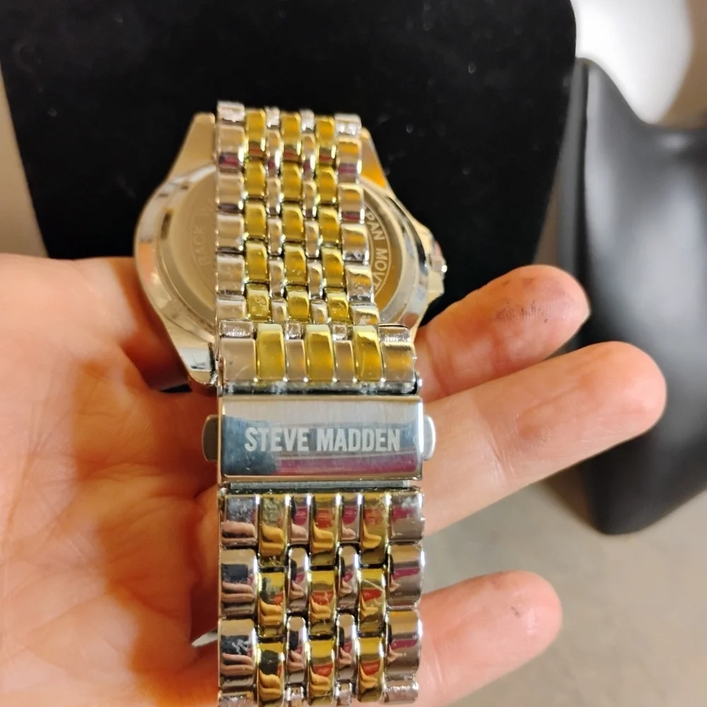 Men's Steve Madden Silver and Gold Tone Watch SMW218